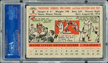 Load image into Gallery viewer, 1956 Topps #5 Ted Williams Gray Back HOF Boston Red Sox PSA 7 NM
