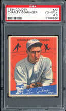 Load image into Gallery viewer, 1934 Goudey #23 Charlie Gehringer HOF Detroit Tigers PSA 4.5 VG-EX+
