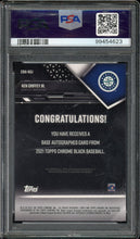 Load image into Gallery viewer, 2021 Topps Chrome Black Ken Griffey Jr. Auto HOF Seattle Mariners PSA 10 Gem Mint
