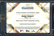 Load image into Gallery viewer, 2025 Topps Diamond Icons Chrome Autographs Mike Trout Auto /10 Black Refractor
