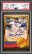 Load image into Gallery viewer, 2017 Topps Archives Sandy Koufax Auto Signature Series 1/1 PSA Auto 10
