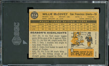 Load image into Gallery viewer, 1960 Topps #316 Willie McCovey Rookie HOF San Francisco Giants SGC 5.5 EX+
