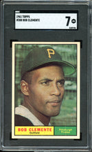 Load image into Gallery viewer, 1961 Topps #388 Roberto Clemente HOF Pittsburgh Pirates SGC 7 NM
