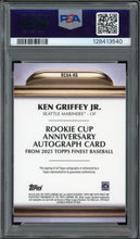 Load image into Gallery viewer, 2025 Topps Finest Ken Griffey Jr. Auto Rookie Cup Anv. Black Refractor /10 PSA 8 Auto 10

