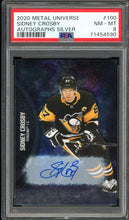 Load image into Gallery viewer, 2020 Metal Universe #100 Sidney Crosby Auto Silver PSA 8 NM-MT
