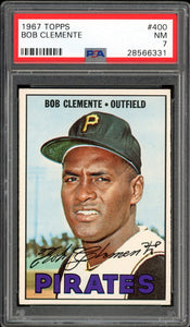 1967 Topps #400 Roberto Clemente HOF Pittsburgh Pirates PSA 7 NM