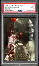 Load image into Gallery viewer, 1996 Flair Showcase #23 Michael Jordan Row 2 HOF Chicago Bulls PSA 9 Mint
