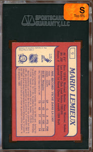 1985 O-Pee-Chee #9 Mario Lemieux Rookie HOF Pittsburgh Penguins SGC 8.5 NM-MT+ FC-S (PWCC-S)