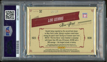 Load image into Gallery viewer, 2012 Playoff Prime Cuts Lou Gehrig Patch /25 Timeline Materials New York Yankees PSA 9 Mint
