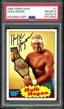 Load image into Gallery viewer, 1985 Topps WWF #1 Hulk Hogan Auto PSA 8 Auto 10
