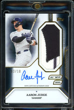 Load image into Gallery viewer, 2025 Topps MVP Collection Aaron Judge Patch Auto /10 New York Yankees
