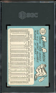1965 Topps #170 Hank Aaron HOF Milwaukee Braves SGC 7 NM