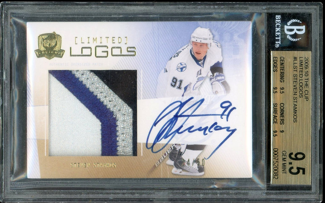 2009-10 The Cup Limited Logos Steven Stamkos /50 Tampa Bay Lightning BGS 9.5 Gem Mint