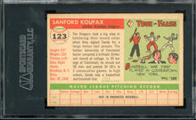 Load image into Gallery viewer, 1955 Topps #123 Sandy Koufax Rookie HOF Brooklyn Dodgers SGC 5.5 EX+
