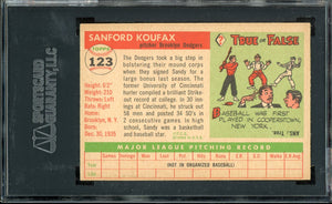 1955 Topps #123 Sandy Koufax Rookie HOF Brooklyn Dodgers SGC 5.5 EX+