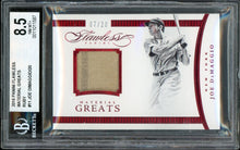 Load image into Gallery viewer, 2016 Flawless Material Greats Ruby Joe DiMaggio Patch /20 HOF New York Yankees BGS 8.5 NM-MT+
