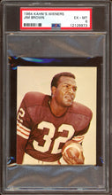 Load image into Gallery viewer, 1964 Kahn's Wieners Jim Brown HOF Cleveland Browns PSA 6 EX-MT
