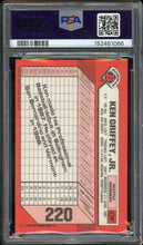 Load image into Gallery viewer, 1989 Bowman Tiffany #220 Ken Griffey Jr. Rookie HOF Seattle Mariners PSA 8 NM-MT
