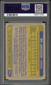1987 Topps #170 Bo Jackson Rookie Auto Kansas City Royals PSA 9 Auto 10
