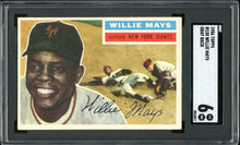 Load image into Gallery viewer, 1956 Topps #130 Willie Mays Gray Back HOF San Francisco Giants SGC 6 EX-NM
