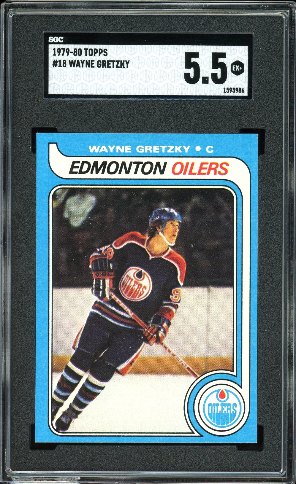 1979 Topps #18 Wayne Gretzky Rookie Edmonton Oilers SGC 5.5 EX+