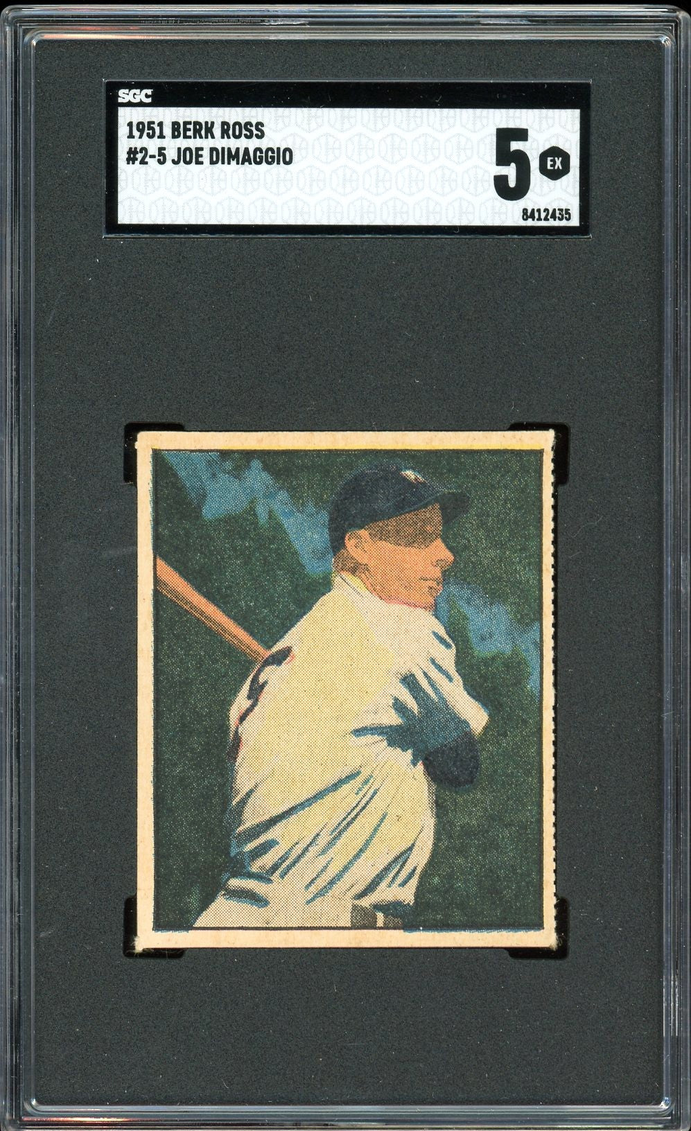 1951 Berk Ross #2-5 Joe DiMaggio HOF New York Yankees SGC 5 EX