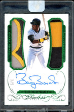 Load image into Gallery viewer, 2016 Panini Flawless Barry Bonds Great Dual Patch Auto /5 Emerald Pittsburgh Pirates
