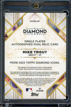 Load image into Gallery viewer, 2025 Topps Diamond Icons Mike Trout Patch Auto /25 Los Angeles Angels
