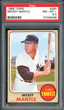 Load image into Gallery viewer, 1968 Topps #280 Mickey Mantle HOF New York Yankees PSA 8.5 NM-MT+
