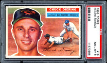 Load image into Gallery viewer, 1956 Topps #19 Chuck Diering Gray Back Baltimore Orioles PSA 8 NM-MT
