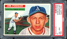 Load image into Gallery viewer, 1956 Topps #22 Jim Finigan White Back Kansas City Athletics PSA 8 NM-MT
