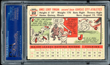 Load image into Gallery viewer, 1956 Topps #22 Jim Finigan White Back Kansas City Athletics PSA 8 NM-MT
