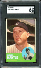 Load image into Gallery viewer, 1963 Topps #200 Mickey Mantle HOF New York Yankees SGC 6 EX-NM
