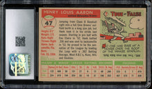 Load image into Gallery viewer, 1955 Topps #47 Hank Aaron HOF Milwaukee Braves CGC 5.5 EX+
