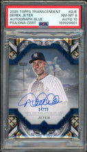 Load image into Gallery viewer, 2025 Topps Transcendent Derek Jeter Auto /10 Blue HOF New York Yankees PSA 8 Auto 10
