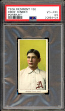 Load image into Gallery viewer, 1909-11 T206 Chief Bender Portrait HOF Philadelphia Athletics PSA 4.5 VG-EX+
