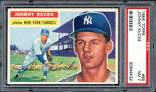 Load image into Gallery viewer, 1956 Topps #88 Johnny Kucks Gray Back New York Yankees PSA 7 NM
