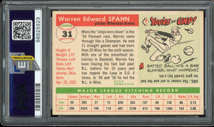 1955 Topps #31 Warren Spahn HOF Milwaukee Braves PSA 6.5 EX-MT+ PWCC-E