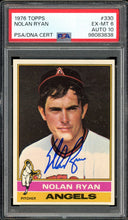 Load image into Gallery viewer, 1976 Topps #330 Nolan Ryan Auto HOF California Angels PSA 6 Auto 10
