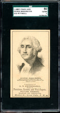 Load image into Gallery viewer, 1880s HD2a George Washington US President Trade Card A.N. Pettingell SGC 6 EX-NM
