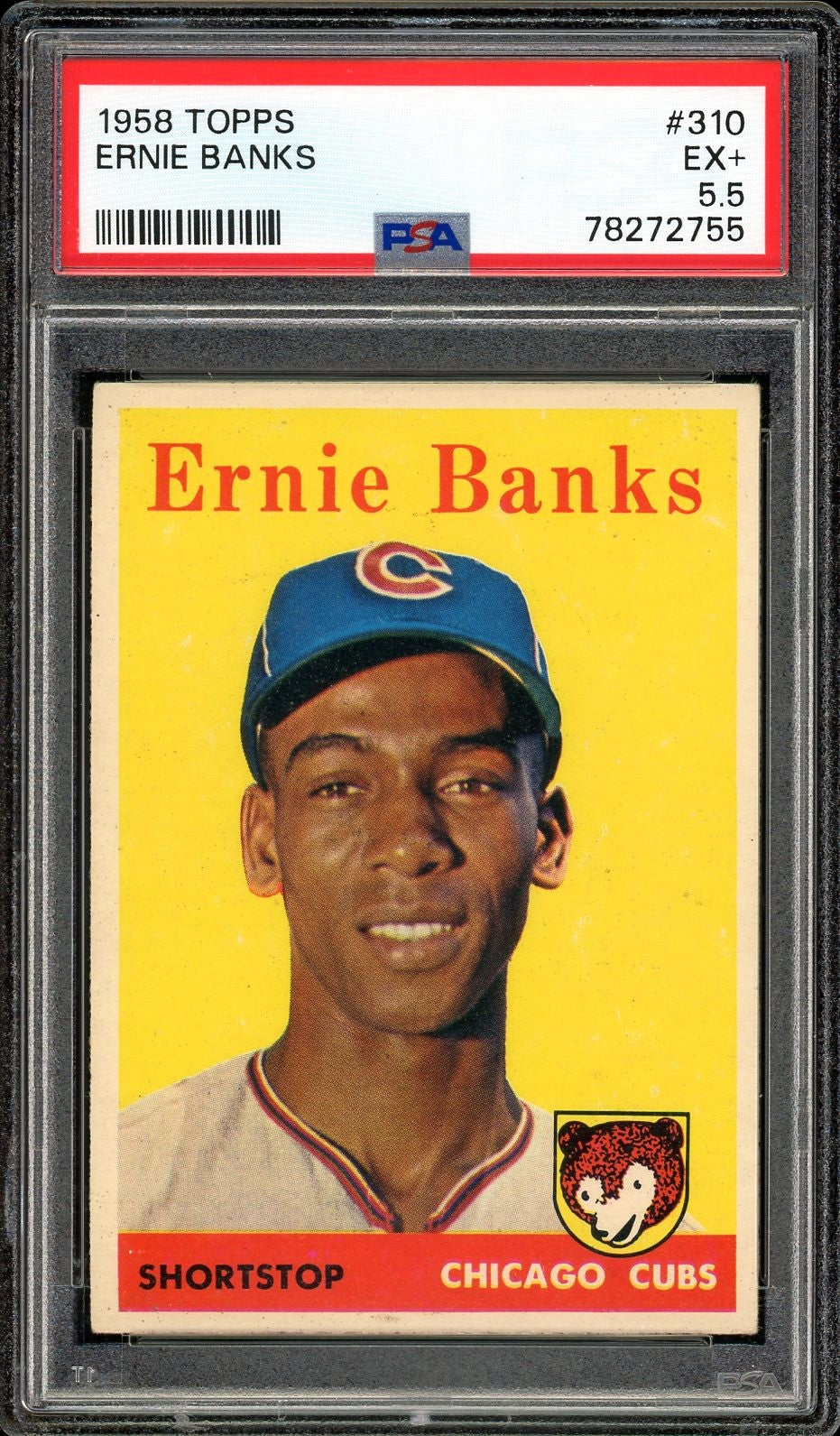 1958 Topps #310 Ernie Banks HOF Chicago Cubs PSA 5.5 EX+