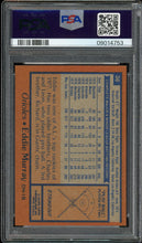 Load image into Gallery viewer, 1978 Topps #36 Eddie Murray Rookie HOF Baltimore Orioles PSA 9 Mint
