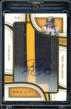 Load image into Gallery viewer, 2023 Immaculate Troy Polamalu Patch Auto /8 Nameplate Nobility Signatures HOF Pittsburgh Steelers
