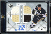 Load image into Gallery viewer, 2009-10 UD Black Diamond Sidney Crosby Patch Auto /10 Buyback Pittsburgh Penguins
