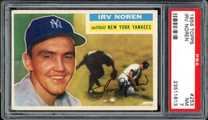 1956 Topps #253 Irv Noren New York Yankees PSA 7 NM