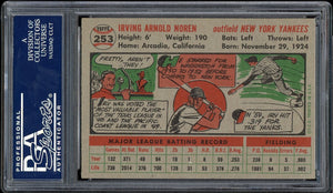 1956 Topps #253 Irv Noren New York Yankees PSA 7 NM