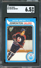 Load image into Gallery viewer, 1979 Topps #18 Wayne Gretzky Rookie HOF Edmonton Oilers SGC 6.5 EX-NM+
