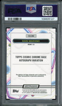 Load image into Gallery viewer, 2023 Topps Composite Cosmic Chrome Dan Marino Auto /5 Black Eclipse HOF Miami Dolphins PSA 10
