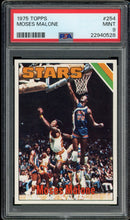 Load image into Gallery viewer, 1975 Topps #254 Moses Malone Rookie HOF Utah Stars PSA 9 Mint
