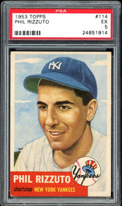 1953 Topps #114 Phil Rizzuto HOF New York Yankees PSA 5 EX